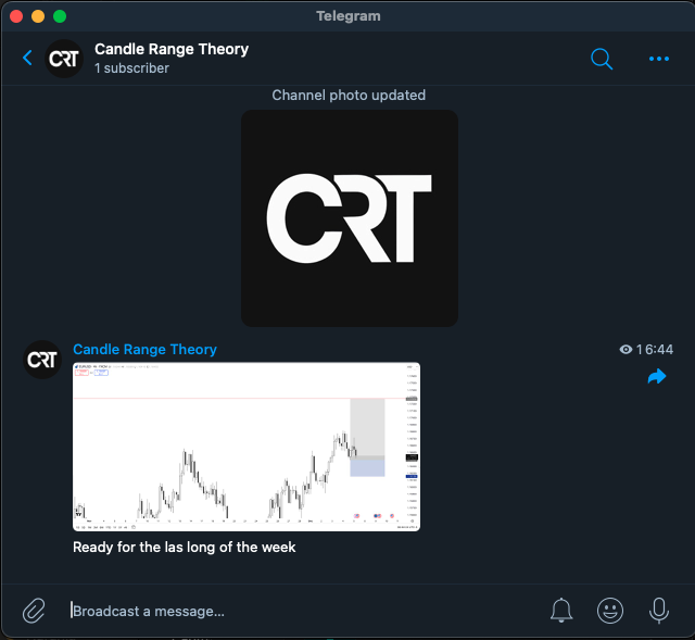 Vista previa de la comunidad CRT en Telegram